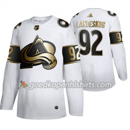 Colorado Avalanche Gabriel Landeskog 92 Adidas 2019-2020 Golden Edition Wit Authentic Shirt - Mannen